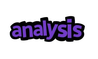 conception de vecteur d'écriture d'analyse sur fond blanc