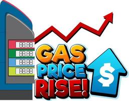 création de logo de police de hausse du prix du gaz vecteur