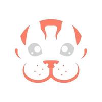visage mignon chiot chien abstrait création de logo, vecteur symbole graphique icône illustration idée créative