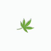 feuille de cannabis logo icône modèle de conception illustration vectorielle vecteur