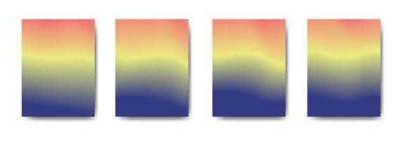 une collection de dépliants de couverture de fond dégradé coloré est utilisée pour les arrière-plans, les affiches, les bannières, vecteur