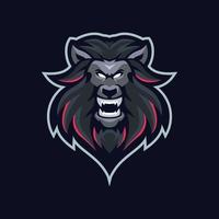 modèles de logo de lion esports vecteur