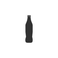 icône de silhouette d'illustration vectorielle de bouteille en verre vecteur