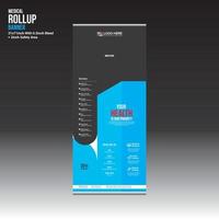 conception de bannière roll up vecteur santé