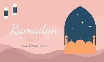 carte de voeux ramadan kareem, modèle de bannière vecteur