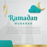 conception de publication de médias sociaux ramadan mubarak vecteur