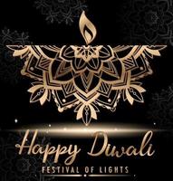 affiche du joyeux festival des lumières de diwali vecteur