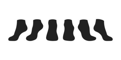 modèle de chaussettes noires maquette illustration vectorielle de conception de style plat isolée sur fond blanc. vecteur