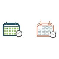 calendrier temps icône vecteur date limite illustration événement rappel symbole arrière-plan