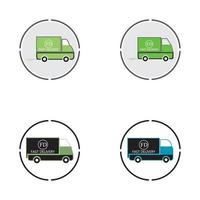 camion de livraison rapide icône illustration vectorielle vecteur