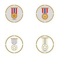 illustration de modèle de fond vecteur icône médaille