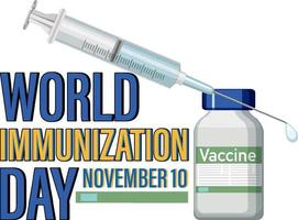 conception de bannière de la journée mondiale de la vaccination vecteur