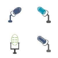 microphone symbole conception icône vecteur fond
