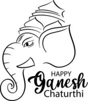 affiche de ganesh chaturthi heureux vecteur