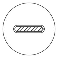 barre de chargement de l'icône d'état de progression en cercle contour rond illustration vectorielle de couleur noire image de style plat vecteur
