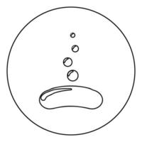 savon avec bulles vue barre icône en cercle contour rond illustration vectorielle de couleur noire image de style plat vecteur
