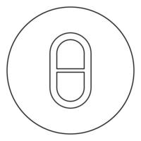 thêta grec petit symbole lettre minuscule icône de police en cercle contour rond illustration vectorielle de couleur noire image de style plat vecteur