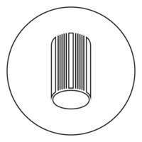 icône de solarium en cercle contour rond illustration vectorielle de couleur noire image de style plat vecteur
