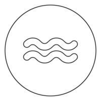 désignation lavable sur l'icône de symbole de papier peint en cercle contour rond illustration vectorielle de couleur noire image de style plat vecteur