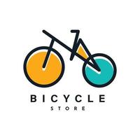 logo de magasin de vélos vecteur