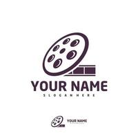 modèle vectoriel de logo de cinéma, concepts de conception de logo de cinéma de bande de film créatif