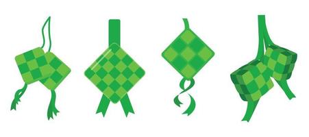 illustration vecteur ketupat vert ramadan