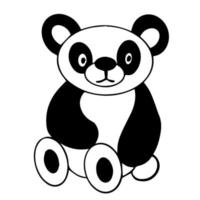 un personnage de dessin animé pour les enfants. panda mignon. élément animal pour votre conception. apprendre à dessiner des enfants vecteur