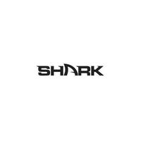 conception de logo ou de mot-symbole de requin vecteur