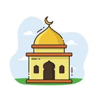 illustration graphique vectoriel de la mosquée