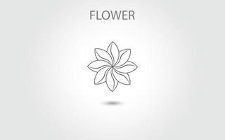 vecteur d'icône de fleur isolé sur fond blanc illustration d'icône de fleur dessinée à la main modèle de logo floral symbole icône naturelle