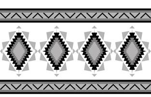 motif géométrique tribal noir et blanc en illustration vectorielle de style ethnique sans couture, pour le tissu, le tapis, la chemise, l'arrière-plan vecteur