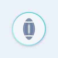 icône ronde de football américain, pictogramme de football, illustration vectorielle vecteur