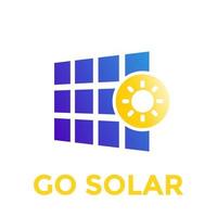 icône de panneau solaire, logo vectoriel