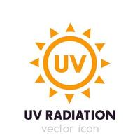 icône de vecteur de rayonnement uv