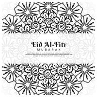 eid al-fitr avec fond de fleur de mehndi. illustration abstraite vecteur