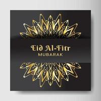 eid al-fitr avec fond de mandala. conception pour votre date, carte postale, bannière, logo. vecteur