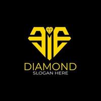 création de logo lettre e diamant. concept de design, logos, logogramme, modèle de diamant de logotype vecteur