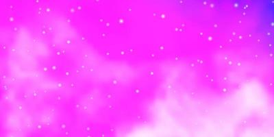 modèle vectoriel violet clair avec des étoiles au néon.