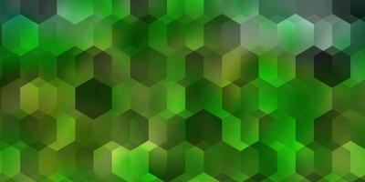 fond de vecteur vert clair, jaune avec ensemble d'hexagones.