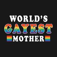 fierté gay arc-en-ciel typographie svg conception de t-shirt vecteur