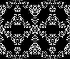 modèle sans couture de vecteur avec des damas en filigrane. noir et blanc. texture décorative. motifs mehndi. pour tissu, papier peint, motif vénitien, textile, emballage.