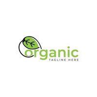 concept de conception de logo organique marque de logo de feuille vecteur