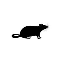 icône de silhouette de rat vecteur