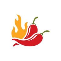 vecteur de conception de logo piment épicé