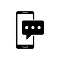icône de vecteur de message texte téléphone sms