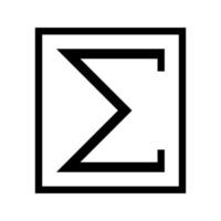 icône de vecteur de symbole capital sigma