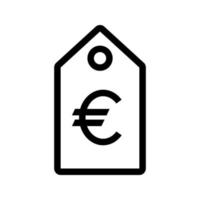 icône de vecteur d'étiquette de prix euro