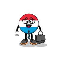 mascotte luxembourgeoise en homme d'affaires vecteur