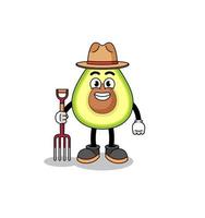 mascotte de dessin animé d'agriculteur d'avocat vecteur