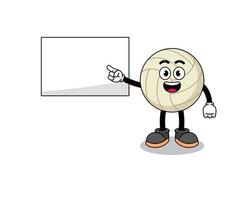 illustration de volleyball faisant une présentation vecteur